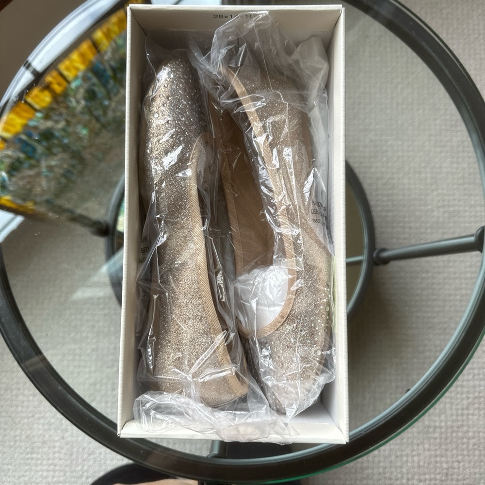 Style & Co Gold Embellished Flats with Rounded Toe in original box, like NEW. - Picture 5 of 8